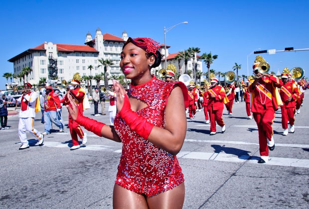 Mardi Gras parade in Galveston