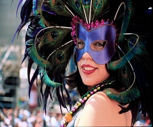 It's Mardi Gras time in Galveston, which means the island is full of parades, parties, and lots of family fun! Photo courtesy of Galveston Convention & Visitors Bureau. 