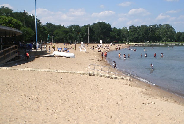 Margaret T. Burroughs beach is great for kids!