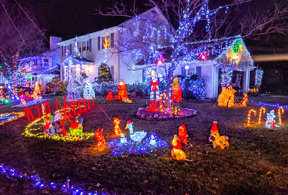 Best Neighborhood Christmas Light Displays and Holiday Lights Near DC in Maryland and Northern Virginia Take a stroll through the Marshall Pond Christmas Village in Burke, VA. Photo courtesy of Kristy Case, from the Marshall Pond Christmas Village Facebook page