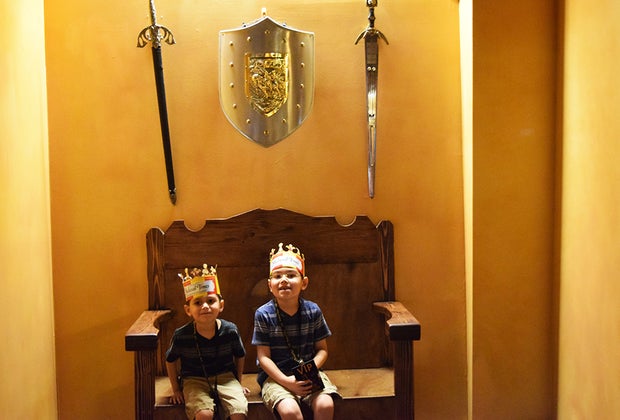 Medieval Times NJ: Posing for a photo on the throne