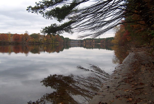 This image shows the Merrimack River.