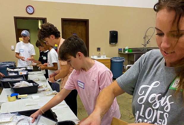 volunteers at the Midwest Food Bank (MFB)