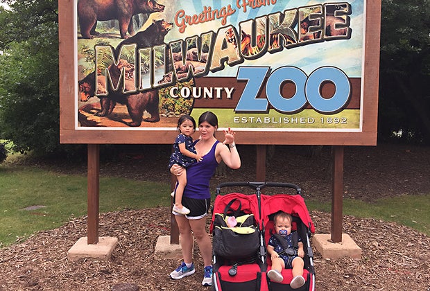 mom and child in Milwaukee, one of the best day trips from chicago.