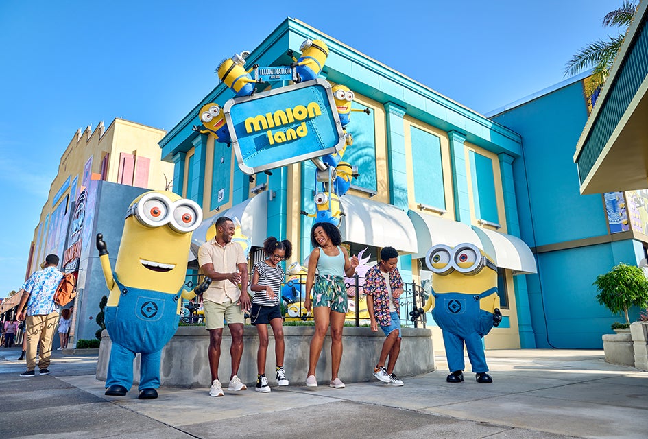 The New Minion Land Takes Over Universal Orlando Follow the little yellow guys to the newest, coolest area of Universal Orlando Resort: Minion Land! Photo courtesy Universal Studios Florida