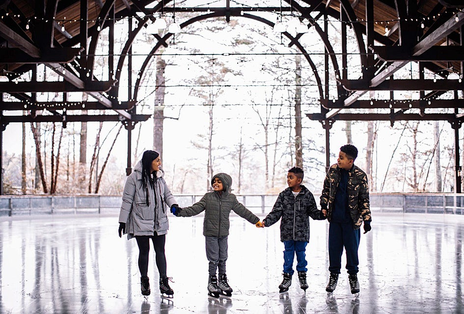 Hit the ice at the scenic Mohonk Mountan House, which offers winter day passes to enjoy its spectacular resort amenities. Photo courtesy of the venue