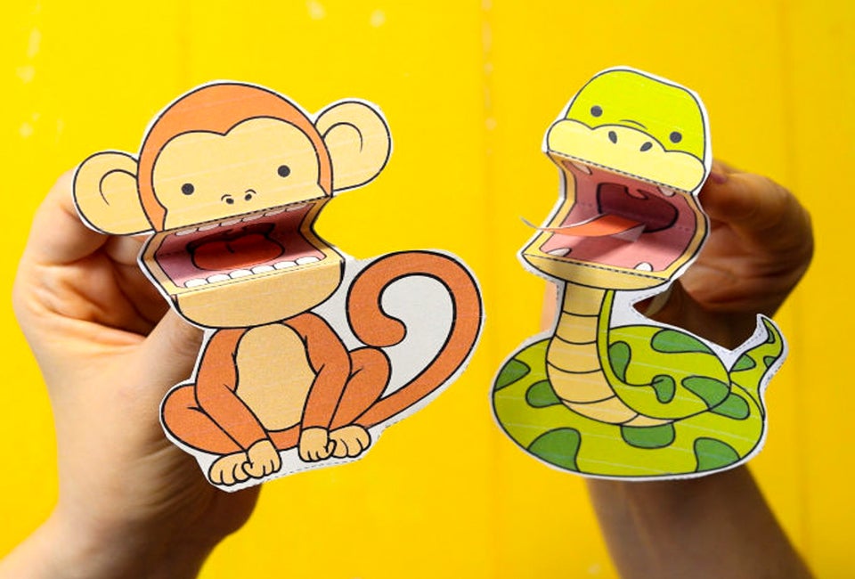 Delight kids with printable finger puppets. Photo courtesy of Easy Peasy Play