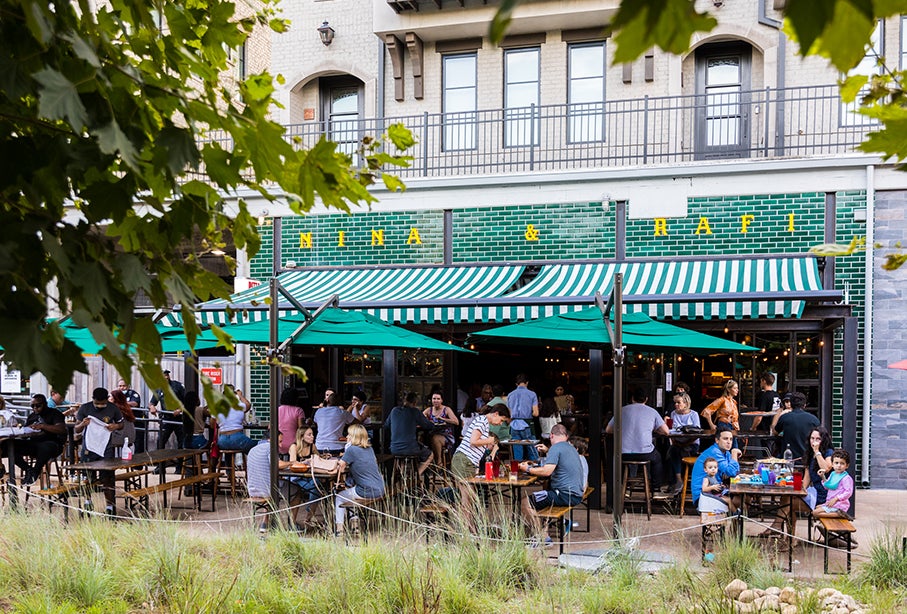 Atlanta Restaurants with Outdoor Seating and Great Patios Restaurants with outdoor seating like Nina & Rafi offer delicious food and great ambience. Photo by Atlys Media
