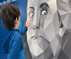 Don't worry, Ben's keeping watch at the Museum of Illusions.