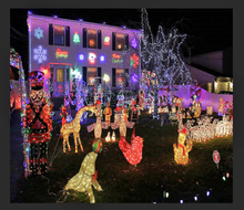 Fifth Street in Ronkonkoma is aglow with Christmas lights during the holidays.