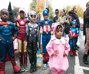 All the superheroes and stars come out for BAMboo!, the over-the-top Halloween party at BAM. Photo by Elena Olivia