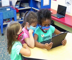 The Suffolk JCC provides children with a safe place to do online virtual learning and the opportunity to participate in fun activities. Photo courtesy of the JCC