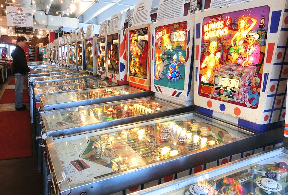 Play a game of pinball at the Silverball Museum Arcade. Photo by Lisa Warden