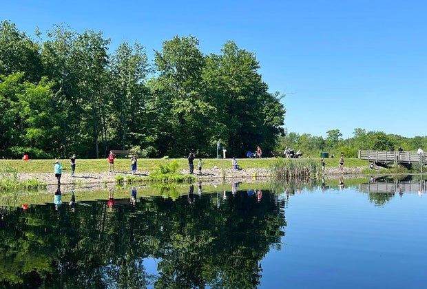 Kid-friendly fishing near New Jersey Helmetta Lake Park