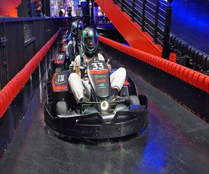 Get into the action at Jersey City's RPM Raceway, which has just debuted the world's longest indoor go-karting track. 