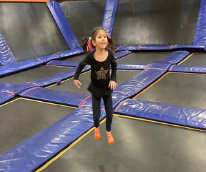 Deer Park's Sky Zone includes a sports court with trampolines. Photo by Kaylynn Chiarello Ebner 