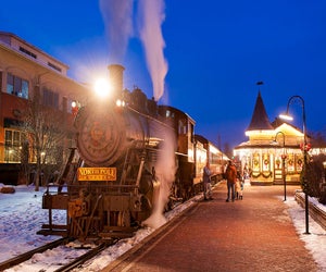 North Pole Express on the New Hope and Ivyland Railroad. Photo by Anthony Sinagoga for Visit Bucks County