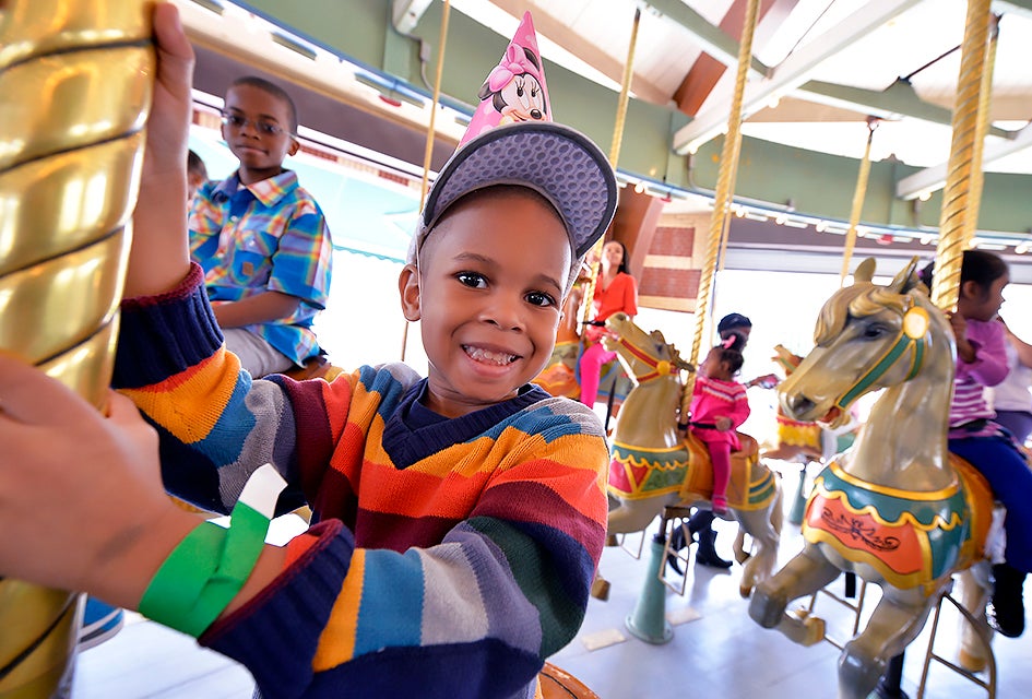 Best Birthday Party Places in NYC for Kids Celebrate at the Prospect Park Carousel with two hours of unlimited rides and a shady spot for a birthday picnic. Photo by Paul Martinka