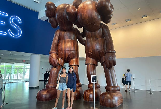Visiting the Brooklyn Museum with Kids: Kaws sculpture