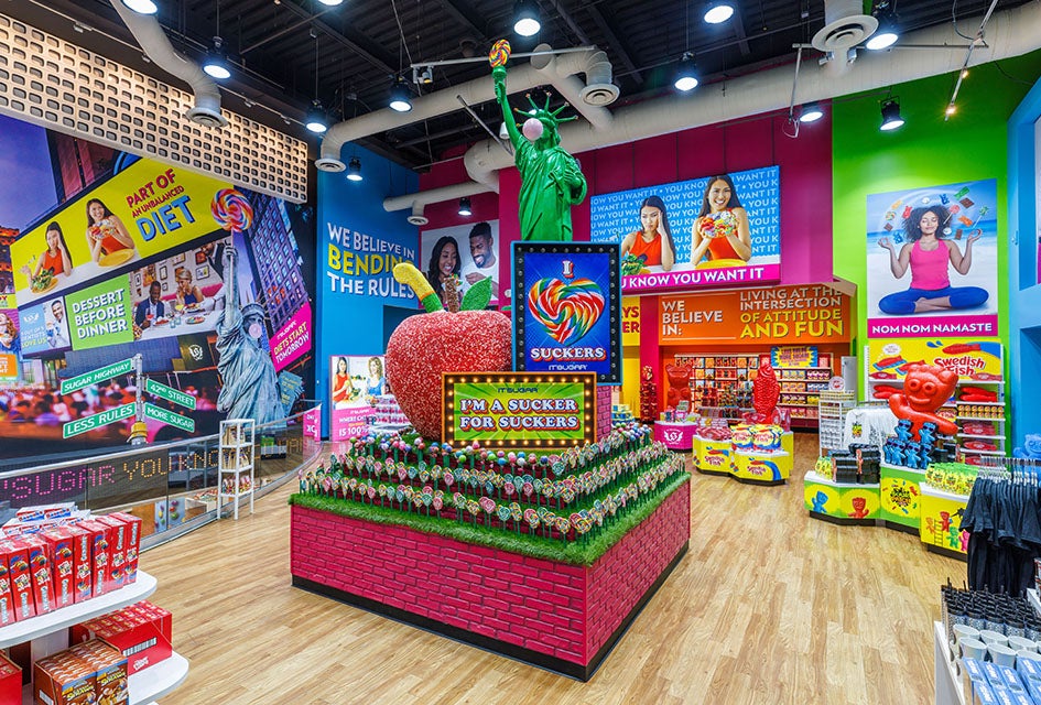 18 Sugartastic Candy Stores in NYC Kids will Flip For IT'SUGAR's candy stores are packed with overflowing displays of confections. Photo courtesy of the store