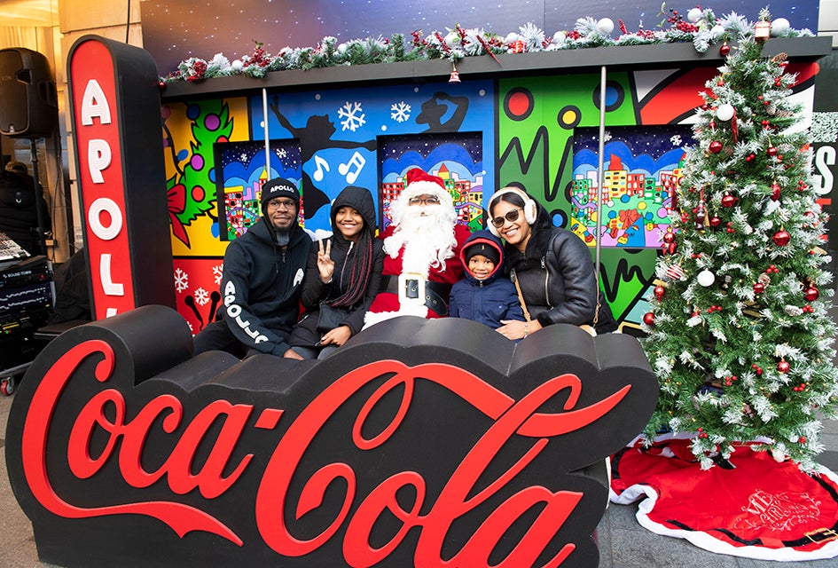 Enjoy the Coca-Cola Winter Wonderland experience at the Apollo for free. Photo courtesy of the Apollo