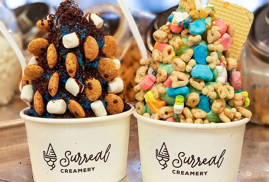 Best Ice Cream Parlors in NYC: 10 Top Spots for Outrageous Ice Cream Sundae Treats Grab an over-the-top sundae at Surreal Creamery, which is well-known for its towering Mason jar concoctions.