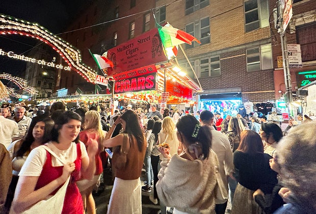 Things To Do in Little Italy with Kids :Feast of San Gennaro people walking the streets, enjoying the festival and food