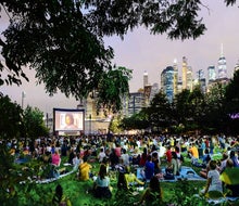 Enjoy the popular Movies With a View series at Brooklyn Bridge Park in July and August. Photo by Etienne Frossard