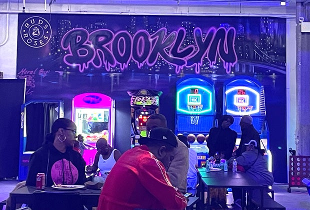 Roller skating at the Roller Wave: Snack bar at The Roller Wave