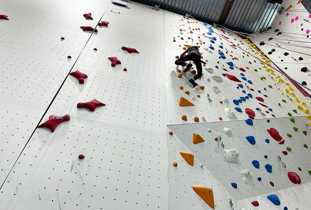 Go bouldering with kids on 45-foot-tall walls at The Cliffs at Gowanus
