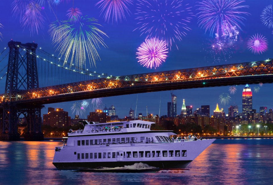 4th of July Weekend in NYC: Macy's Fireworks, Festivals, and More Things To Do with Kids Skip the standard Fourth of July cookout and enjoy an evening cruise and front-row seat to the Macy's fireworks display. Photo courtesy Event Cruises NYC