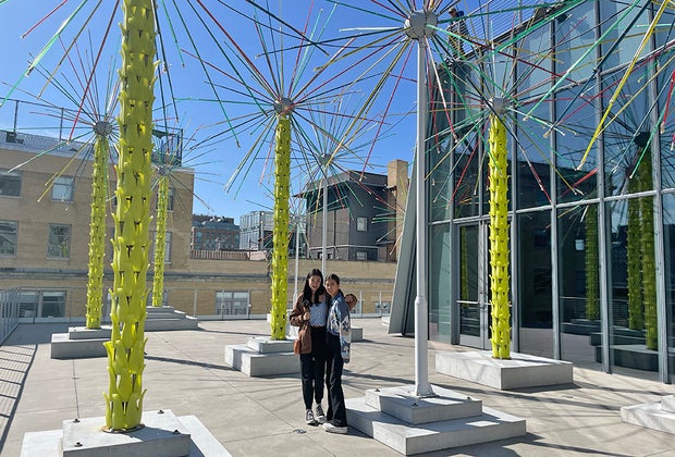 Visiting the Whitney Museum in NYC with Kids: Outdoor terrace and sculptures