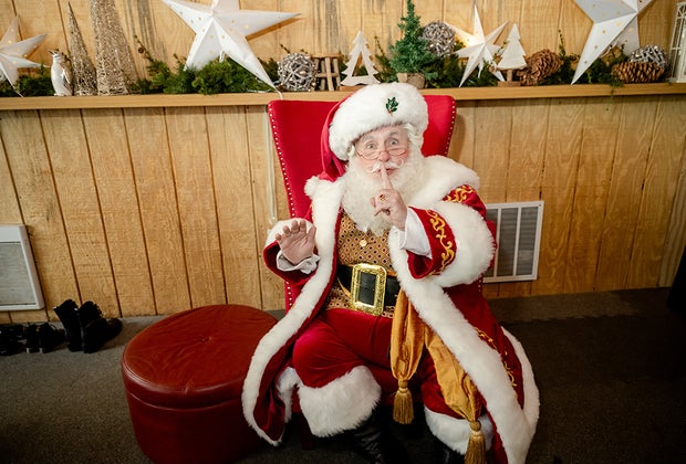 Santa in the Winter Village at Bryant Park