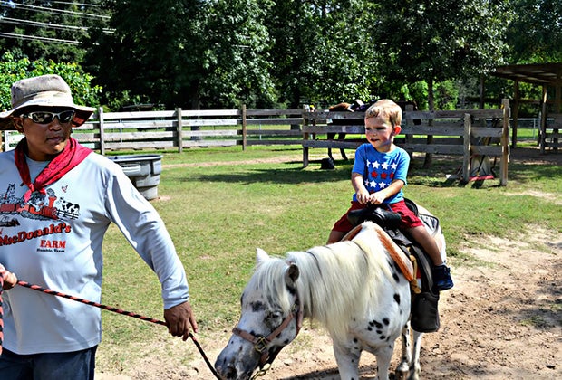 Pony rides at Old McDonalds Farm Houston
