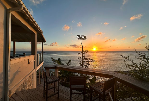Beautiful views from Orchid Bay Beach House St. Kitts with Kids