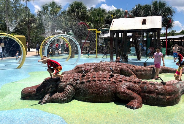 Splash pad at Gatorland Orlando 3 Day Itinerary From a Local