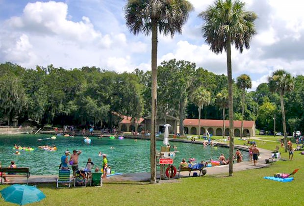 Relax and enjoy the healing water at De Leon Springs State Park.