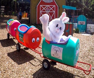 Ride the Bunny Train and have fun at the Egg-cellent Scavenger Hunt at Lil' Bit of Life Farm. Photo courtesy of the farm 