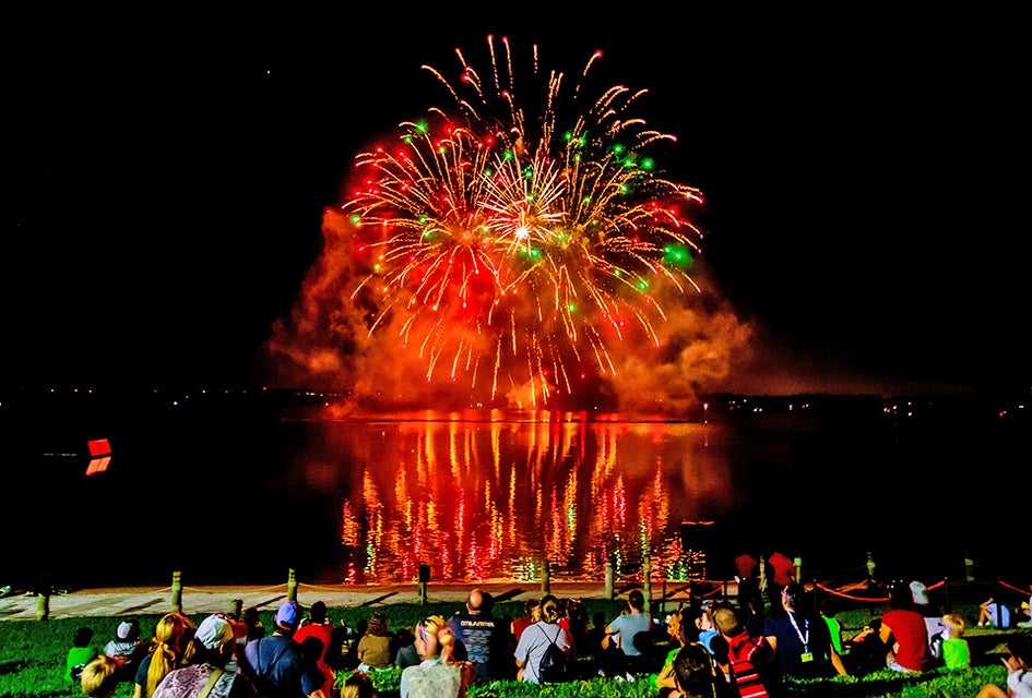 Fireworks light up the night sky at Legoland FLorida. Photo courtesy of the Legoland Florida