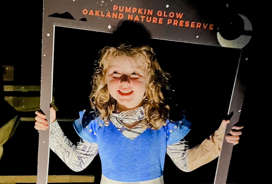 The Oakland Nature Preserve's Glow Trail will be lined with Jack-o-lanterns, creating a beautiful nighttime hike. Photo by Charlotte Blanton