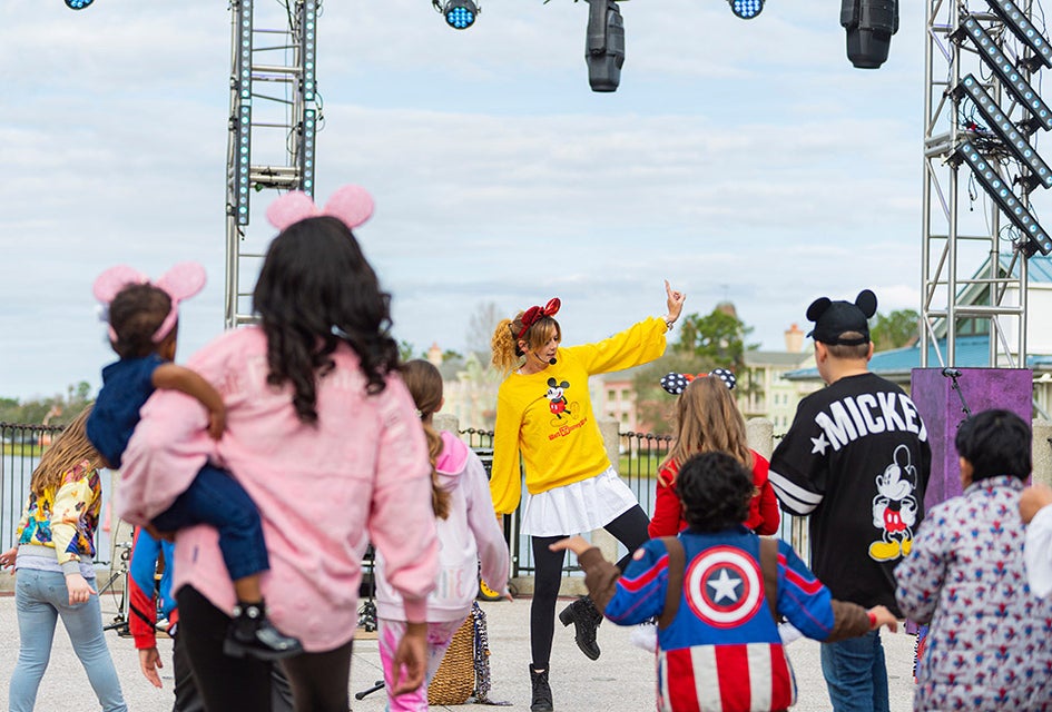 Disney Springs is bursting with FREE things to do in Orlando this summer, like splash pads and play areas. Photo courtesy WDW