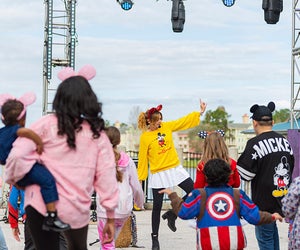 Disney Springs is bursting with FREE things to do in Orlando this summer, like splash pads and play areas. Photo courtesy WDW