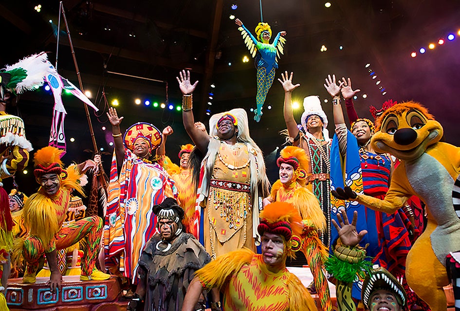 The Festival of the Lion King is an entertaining (and dry) place to wait out a rainy afternoon at Disney World. Photo by Ryan Wendler/Disney World