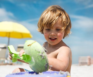 With calm waters and soft sand, there are many beaches near Orlando ideal for toddlers to play safely. Photo courtesy Visit St. Pete/Clearwater