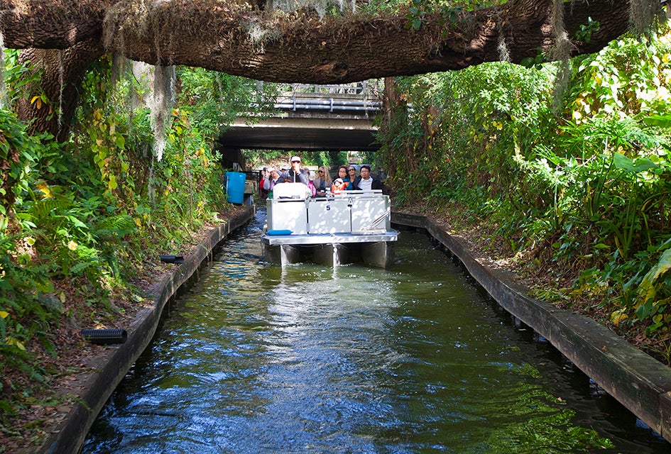 Explore the area's beautiful lakes and canals on the Winter Park Scenic Boat Tour. Courtesy of Visit Orlando