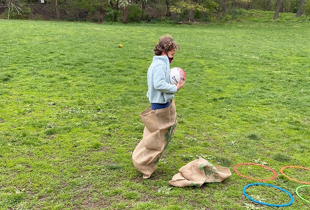 A DIY Obstacle Course Party Easy DIY outdoor birthday party ideas cool enough for big kids!