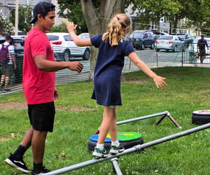 Parkour makes any old obstacle fun to cross. Photo courtesy of Parkour Generations Boston
