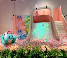 Peek-A-Booo indoor play space has a unique ball pit with interactive games. 