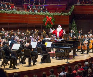 Santa outdoes himself at the  Philadelphia Orchestra's Christmas Kids' Spectacular. Photo by Jessica Griffin