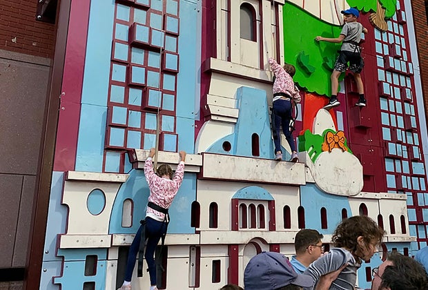 Climb on Philadelphia's landmark building at The Yard. Phillies Opener